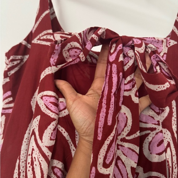 Anthropologie Red and Pink Floral Maxi Dress | never worn! - Picture 3 of 4